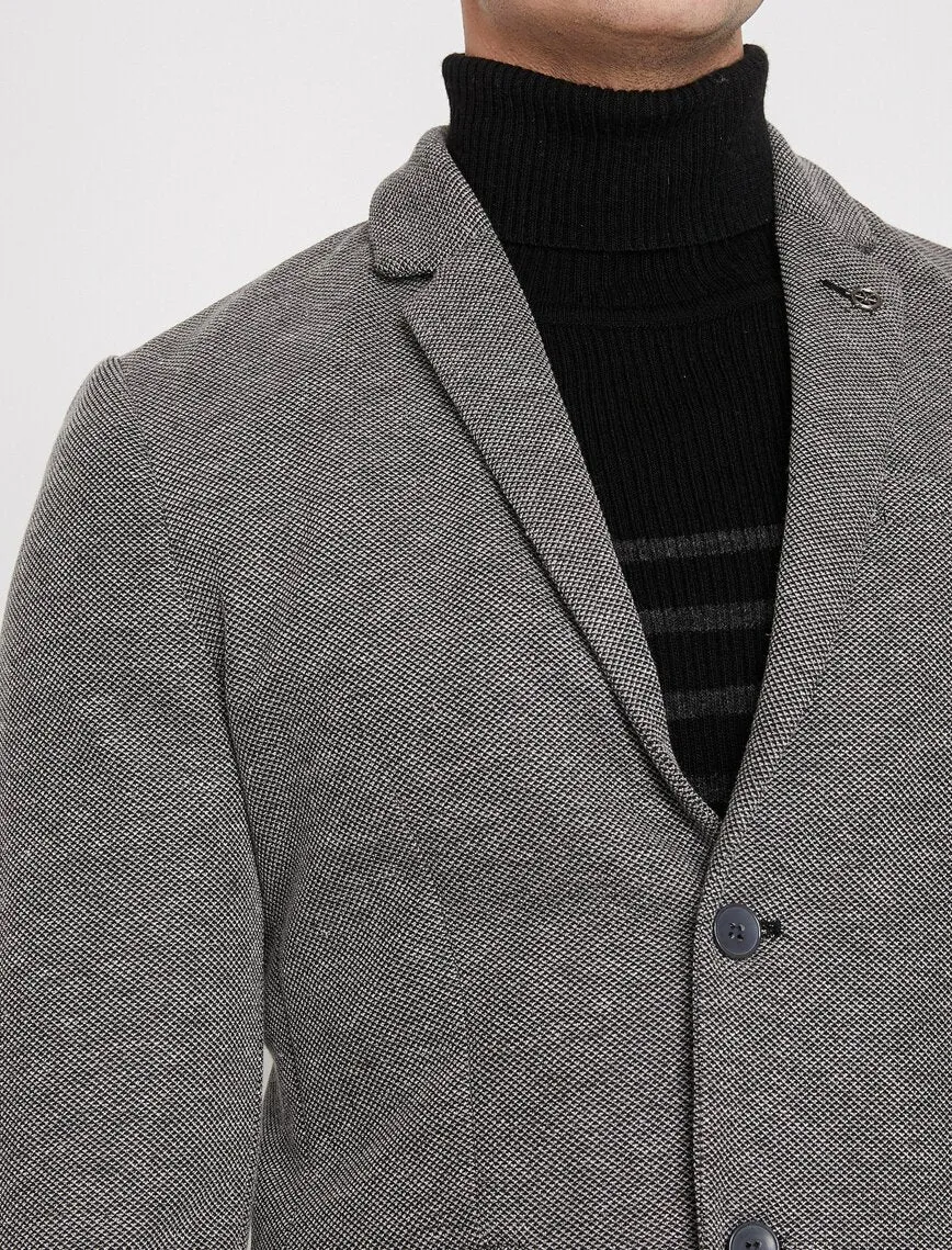10847 Anthracite Classic Collar Blazer