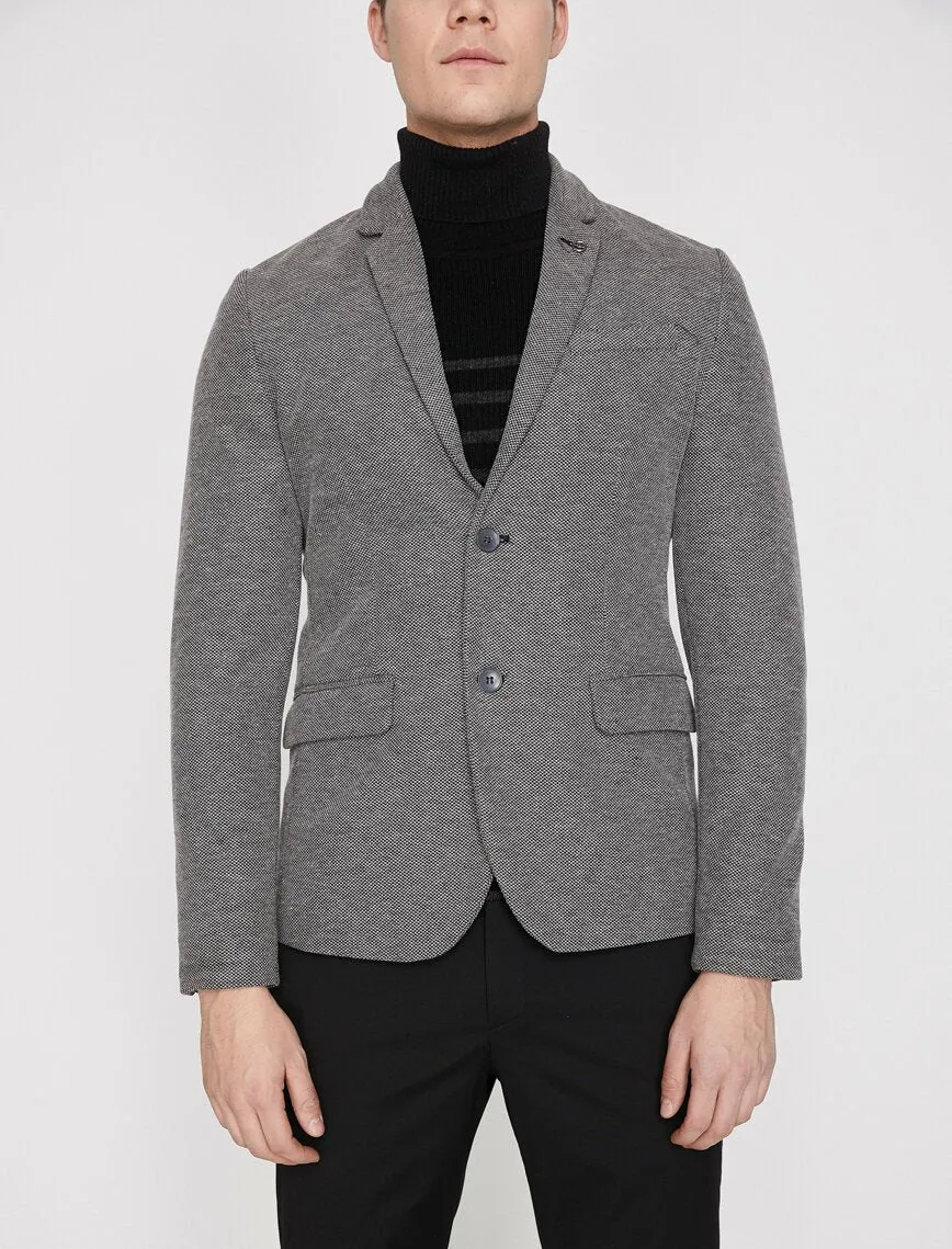 10847 Anthracite Classic Collar Blazer