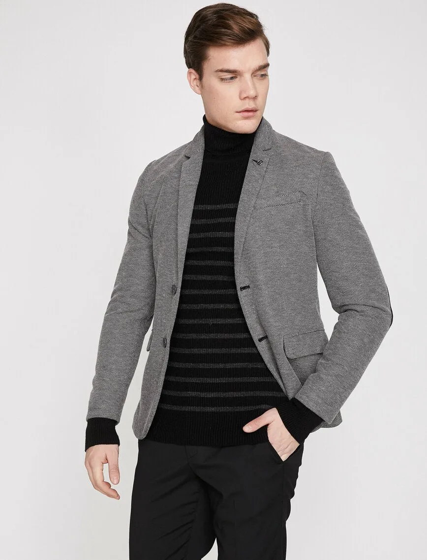 10847 Anthracite Classic Collar Blazer