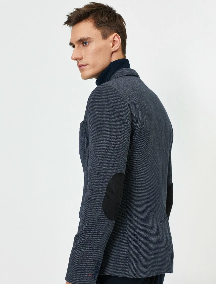17484 Anthracite Two Button Elbow Patched Jacket
