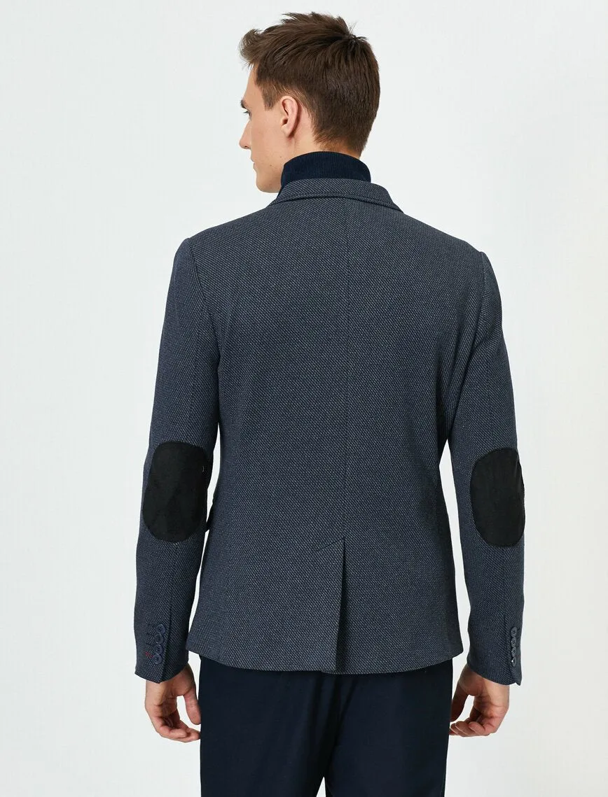 17484 Anthracite Two Button Elbow Patched Jacket