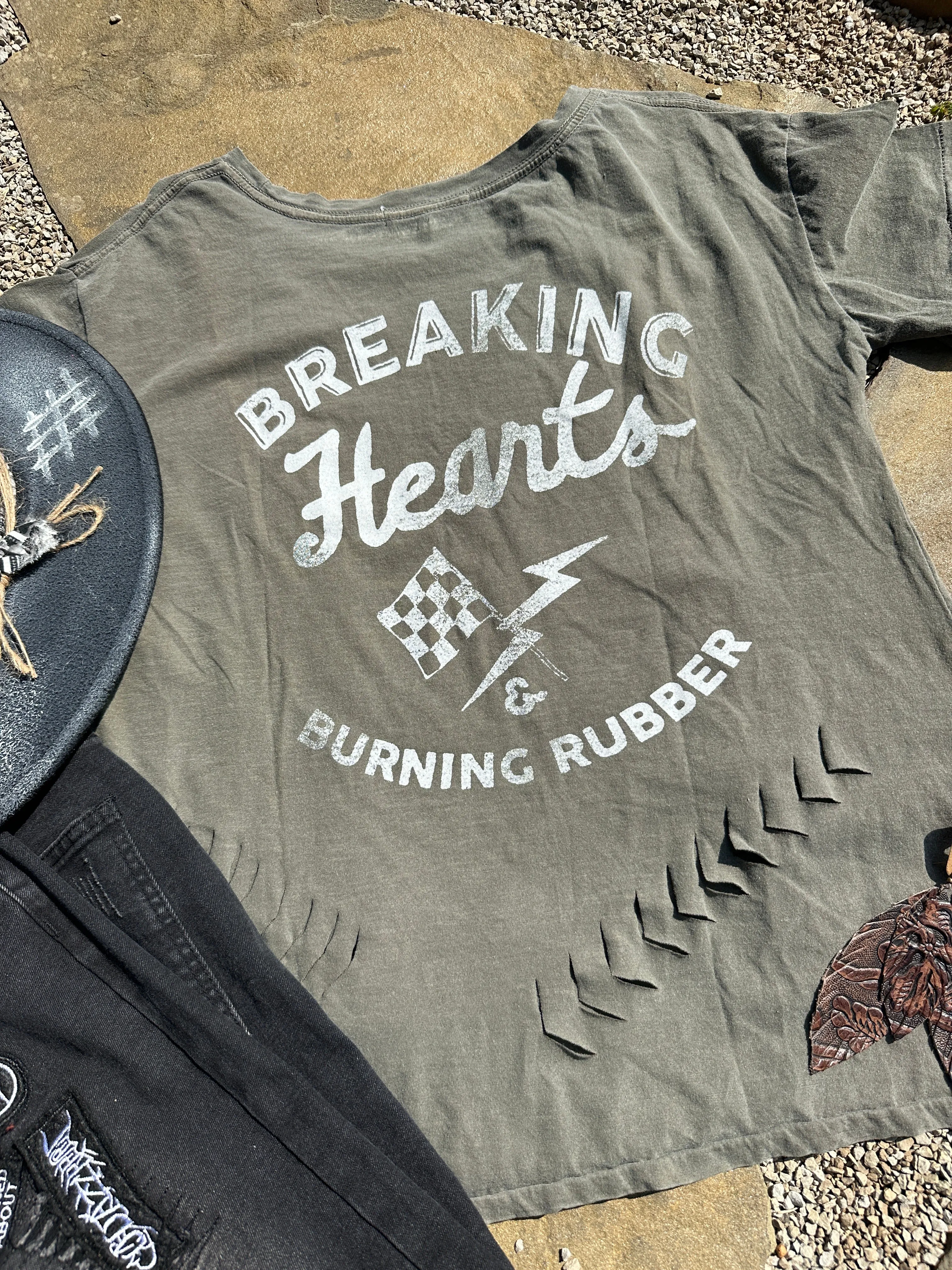 Breaking Hearts   Burning Rubber Tee