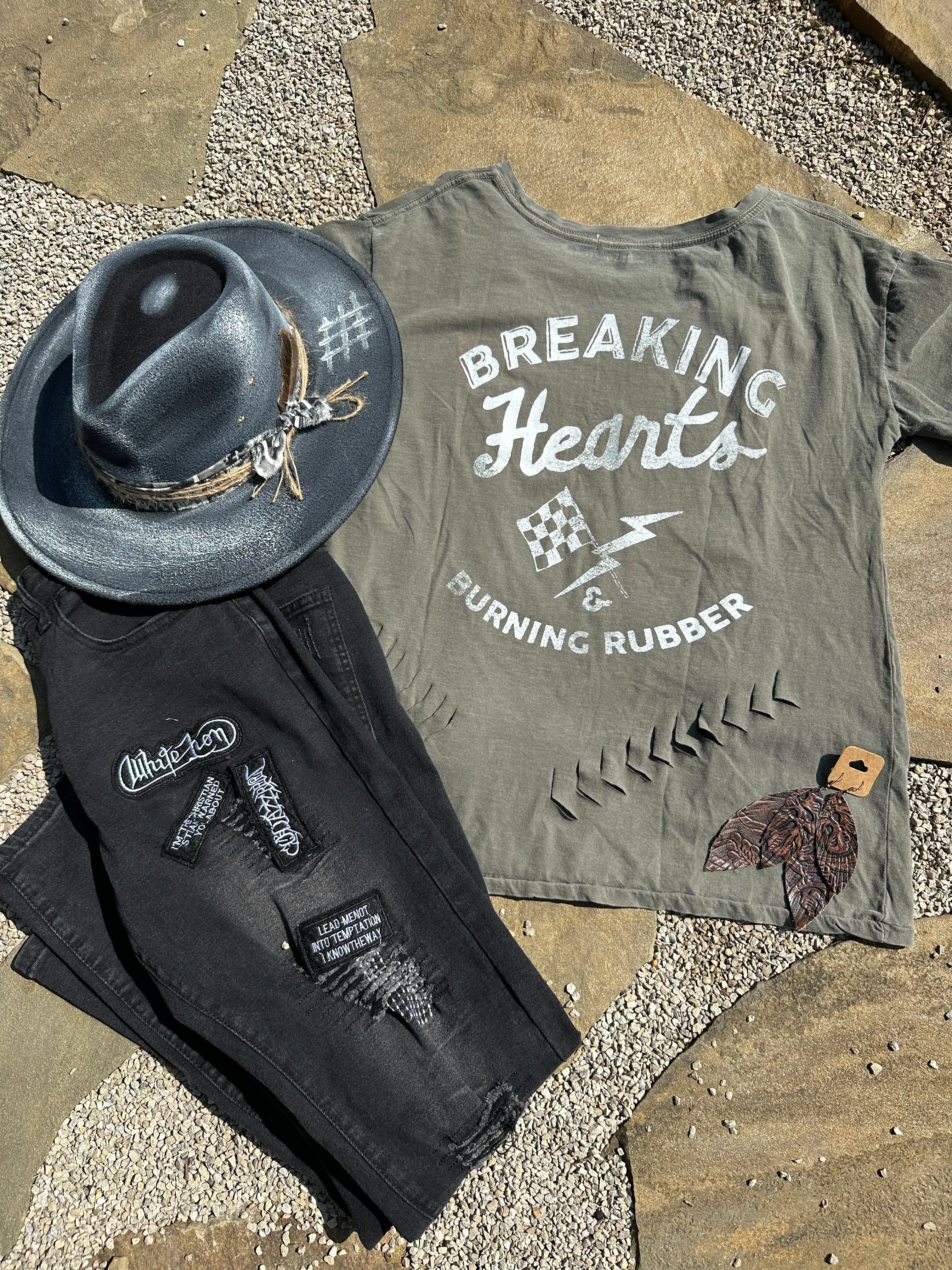 Breaking Hearts   Burning Rubber Tee