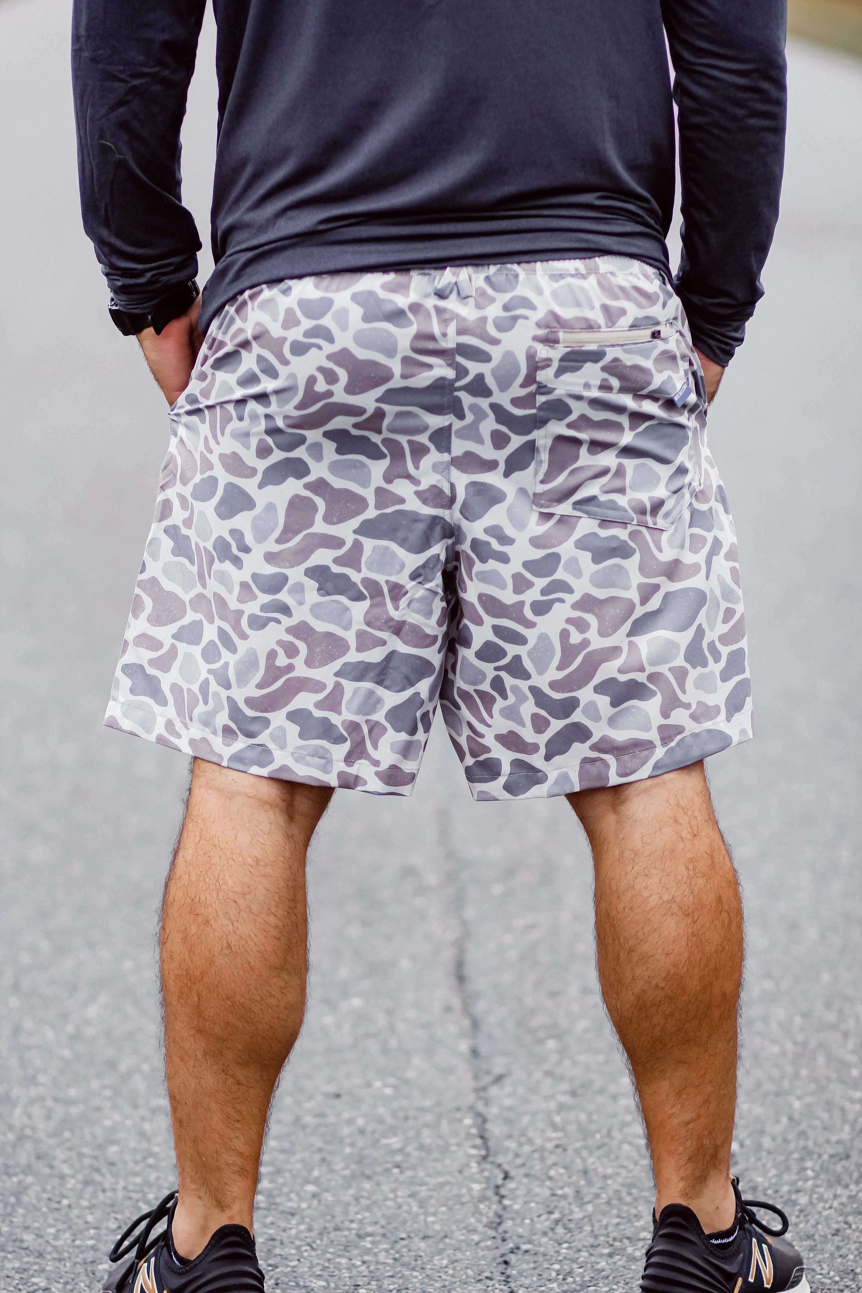 Burlebo Deer Camo Grey Pocket Everyday Shorts