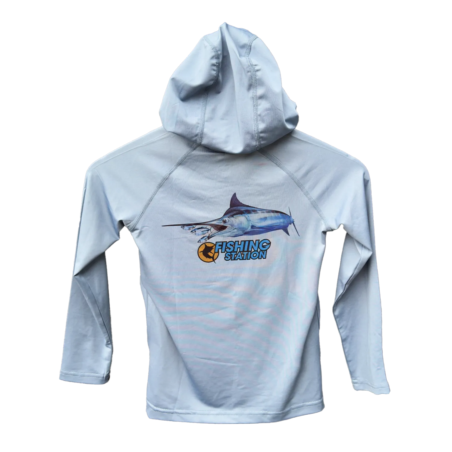 Fishing Station Marlin Hooded  Performance Shirt - Kids