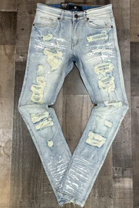 Focus- distressed denim with paint (Vintage)