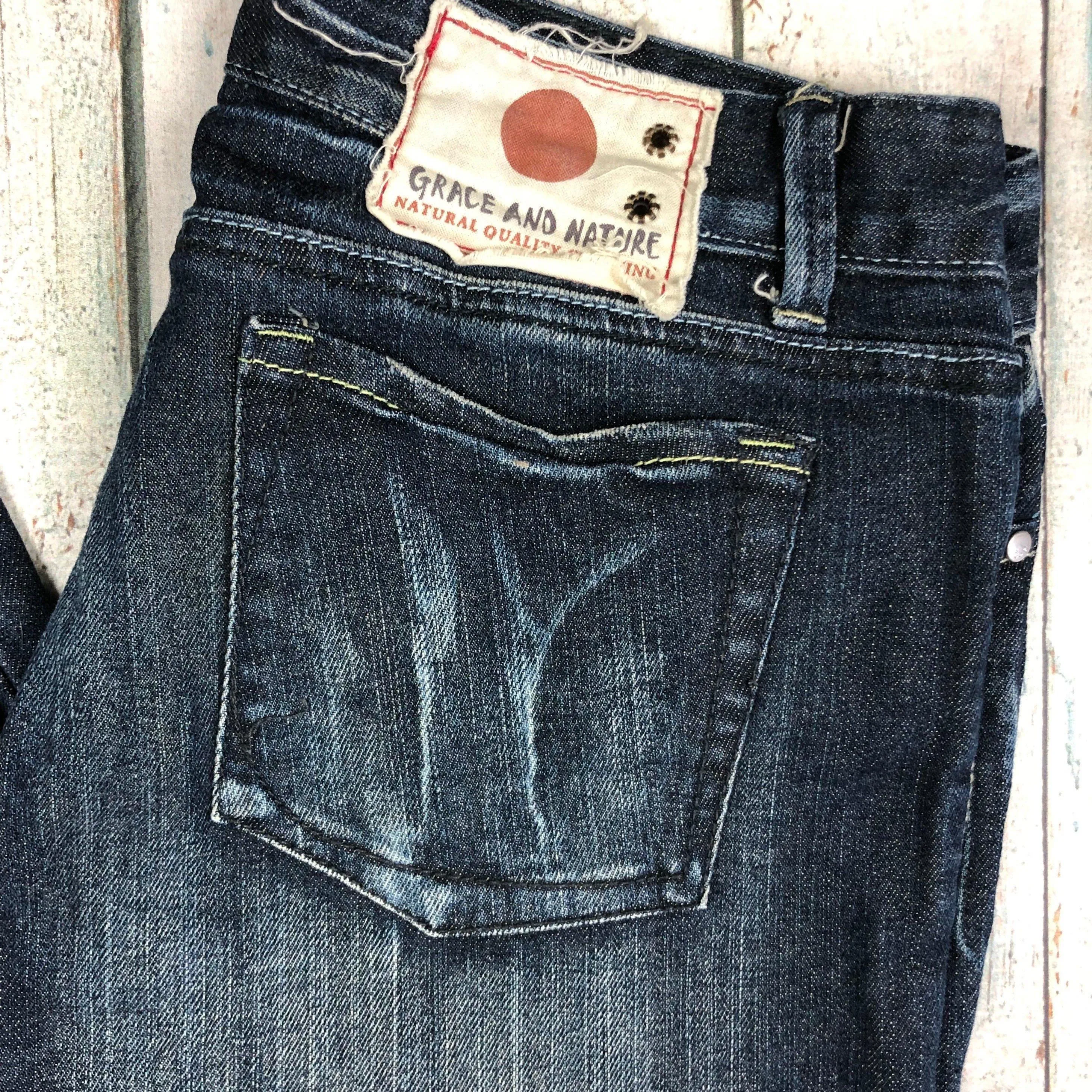 Grace & Nature Low Rise Tapered Leg Girls Jeans -Size 14Y