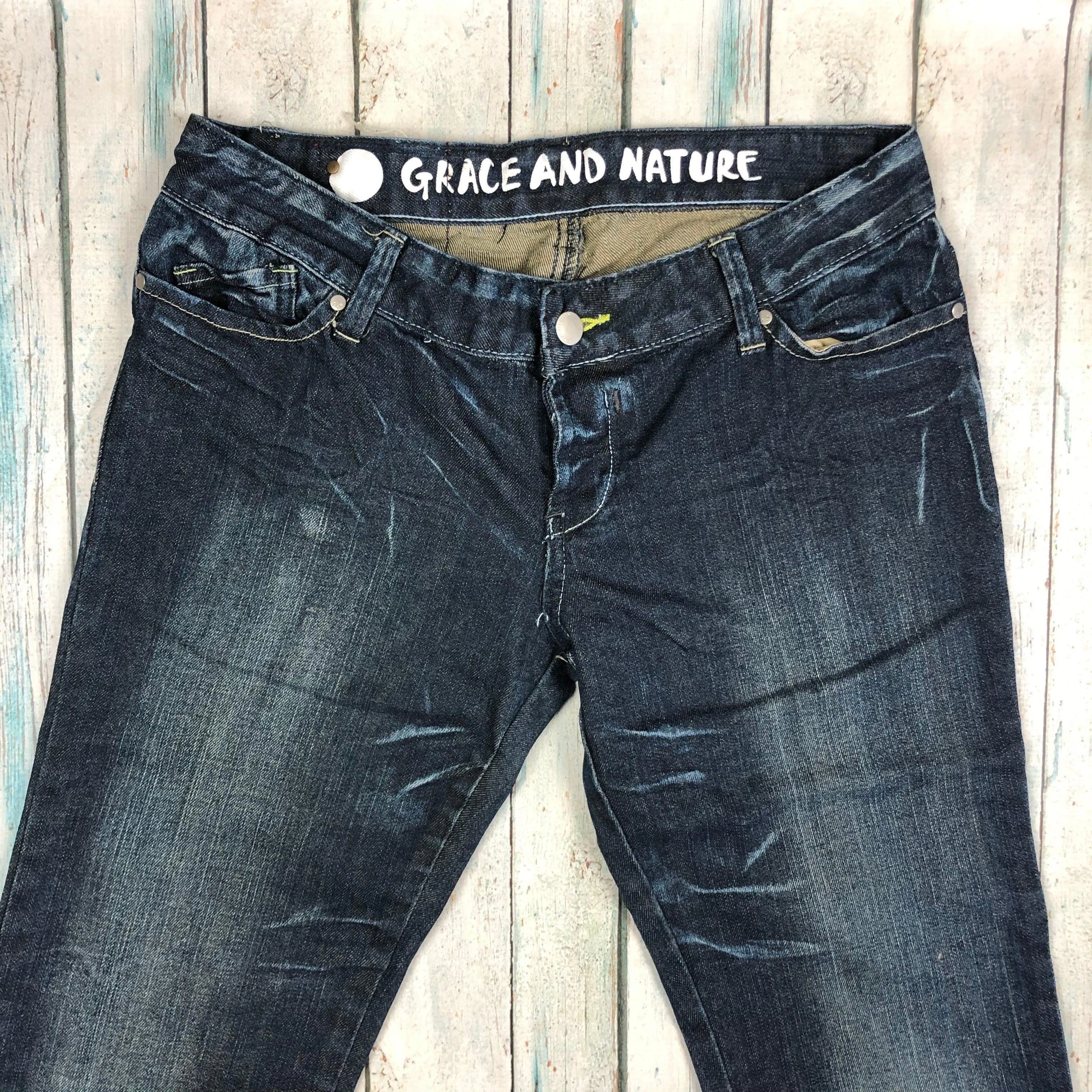 Grace & Nature Low Rise Tapered Leg Girls Jeans -Size 14Y