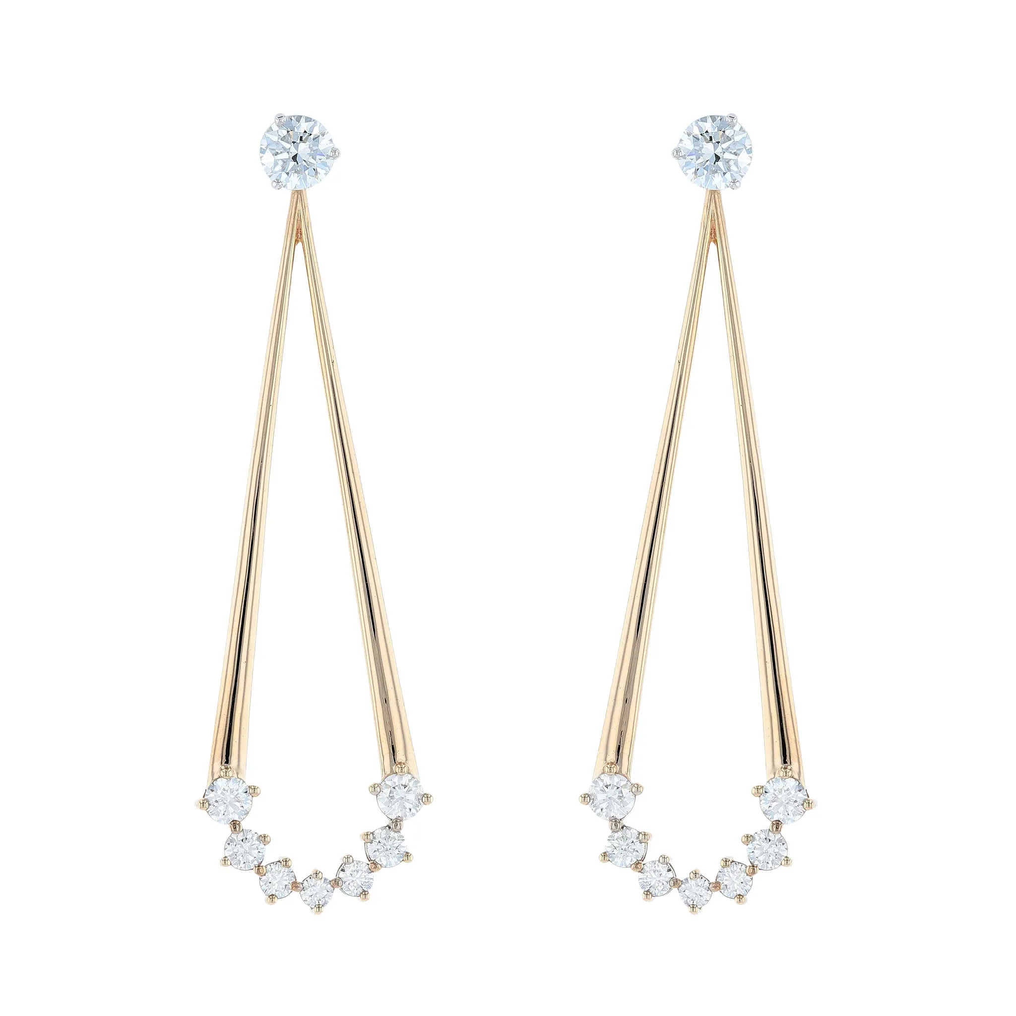 Graduated Diamond Drop Earring Jackets