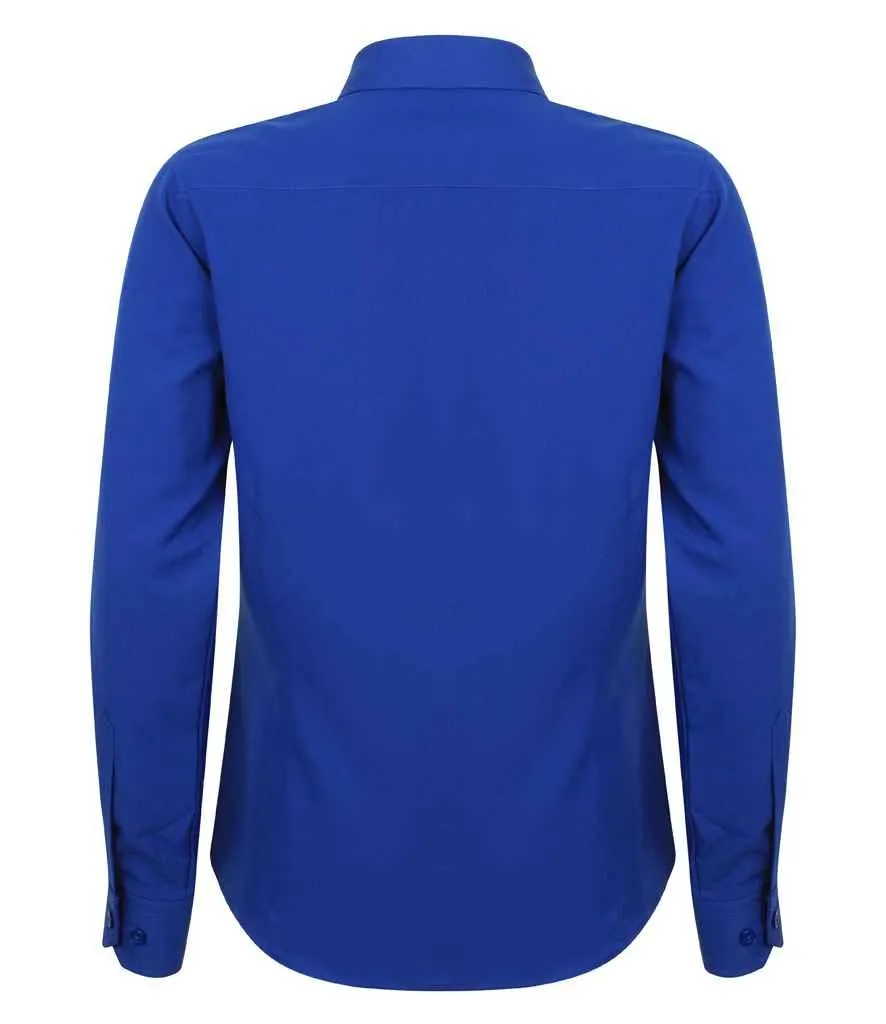 Henbury Ladies Long Sleeve Wicking Shirt