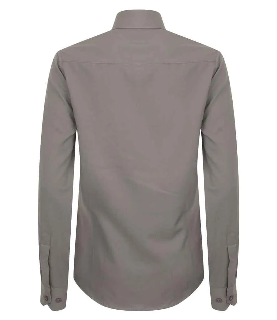 Henbury Ladies Long Sleeve Wicking Shirt