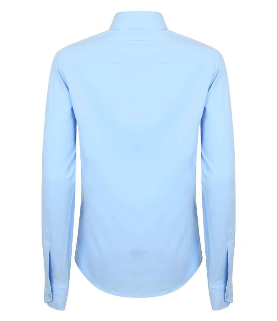 Henbury Ladies Long Sleeve Wicking Shirt