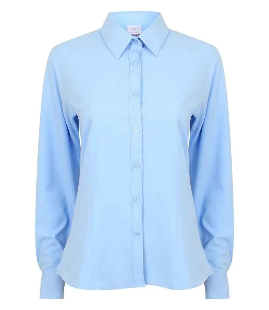 Henbury Ladies Long Sleeve Wicking Shirt