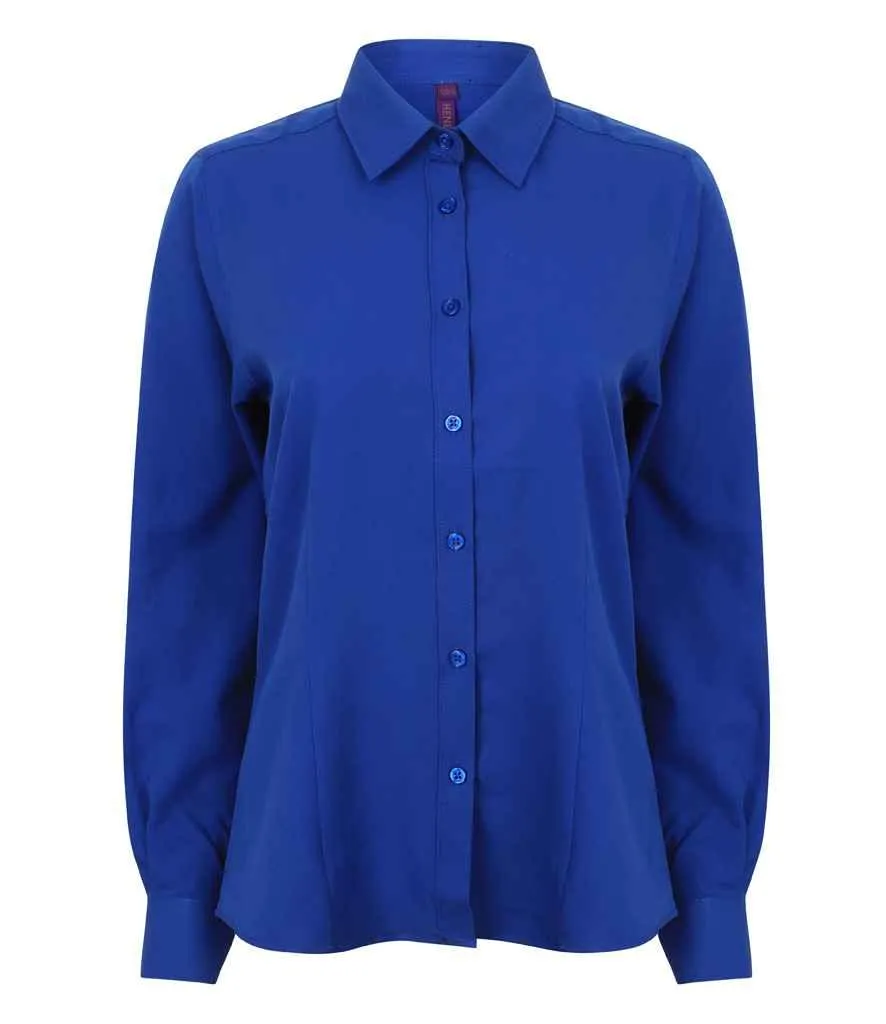 Henbury Ladies Long Sleeve Wicking Shirt