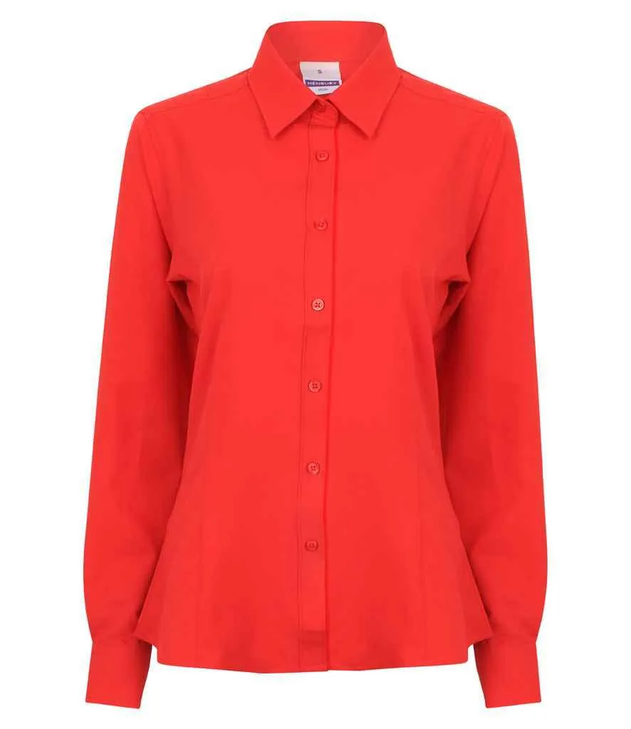 Henbury Ladies Long Sleeve Wicking Shirt