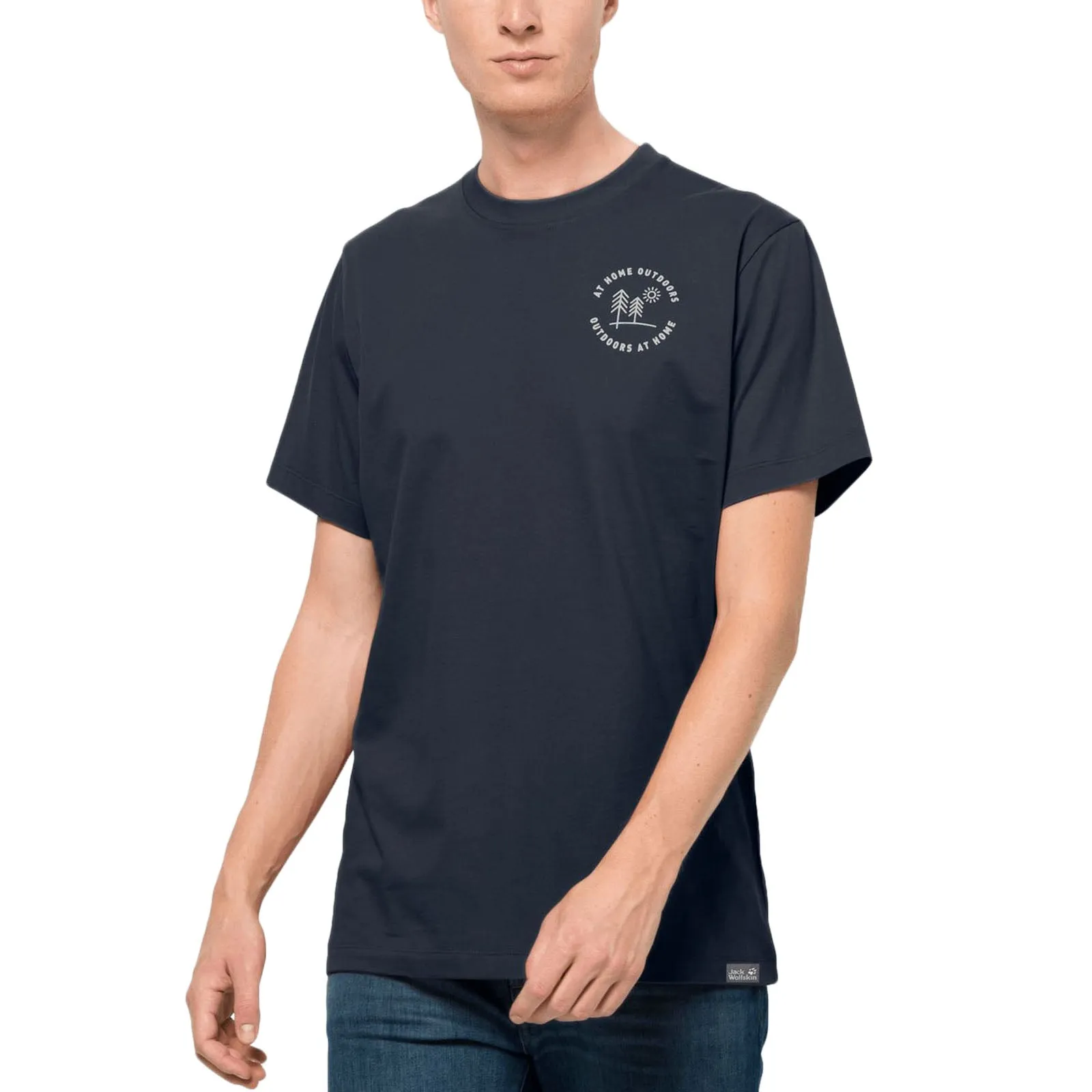 Jack Wolfskin Mens Freedom In Nature Cotton Short Sleeve T-Shirt Top Tee