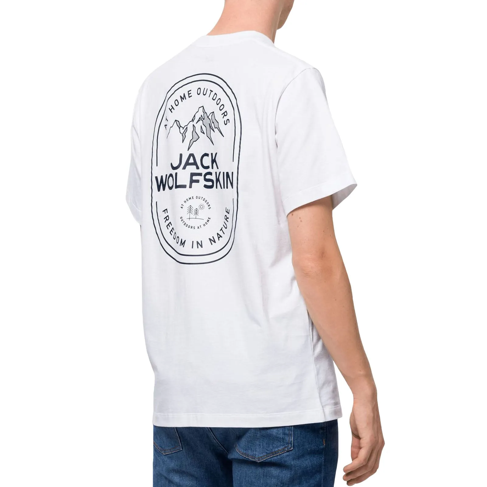 Jack Wolfskin Mens Freedom In Nature Cotton Short Sleeve T-Shirt Top Tee