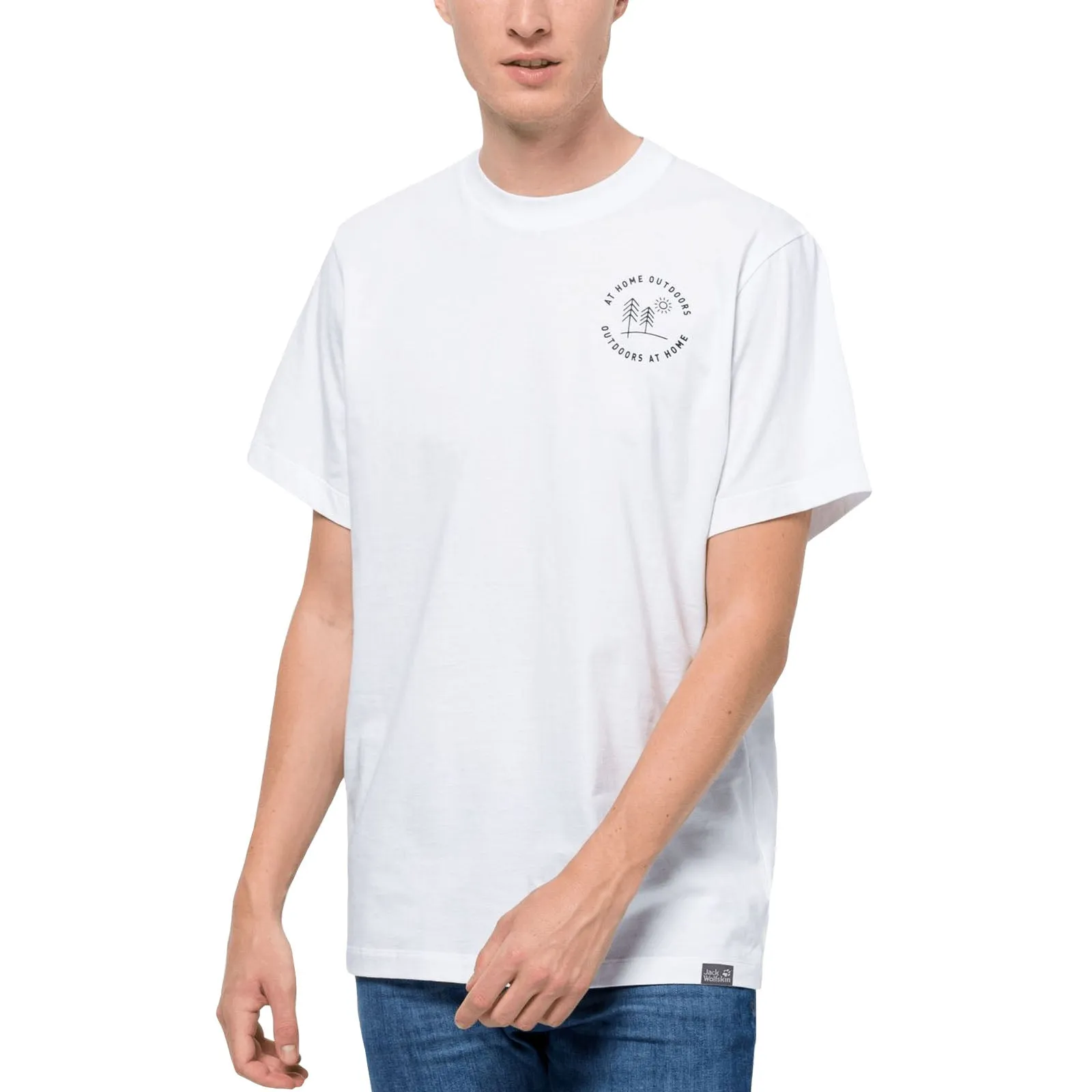 Jack Wolfskin Mens Freedom In Nature Cotton Short Sleeve T-Shirt Top Tee