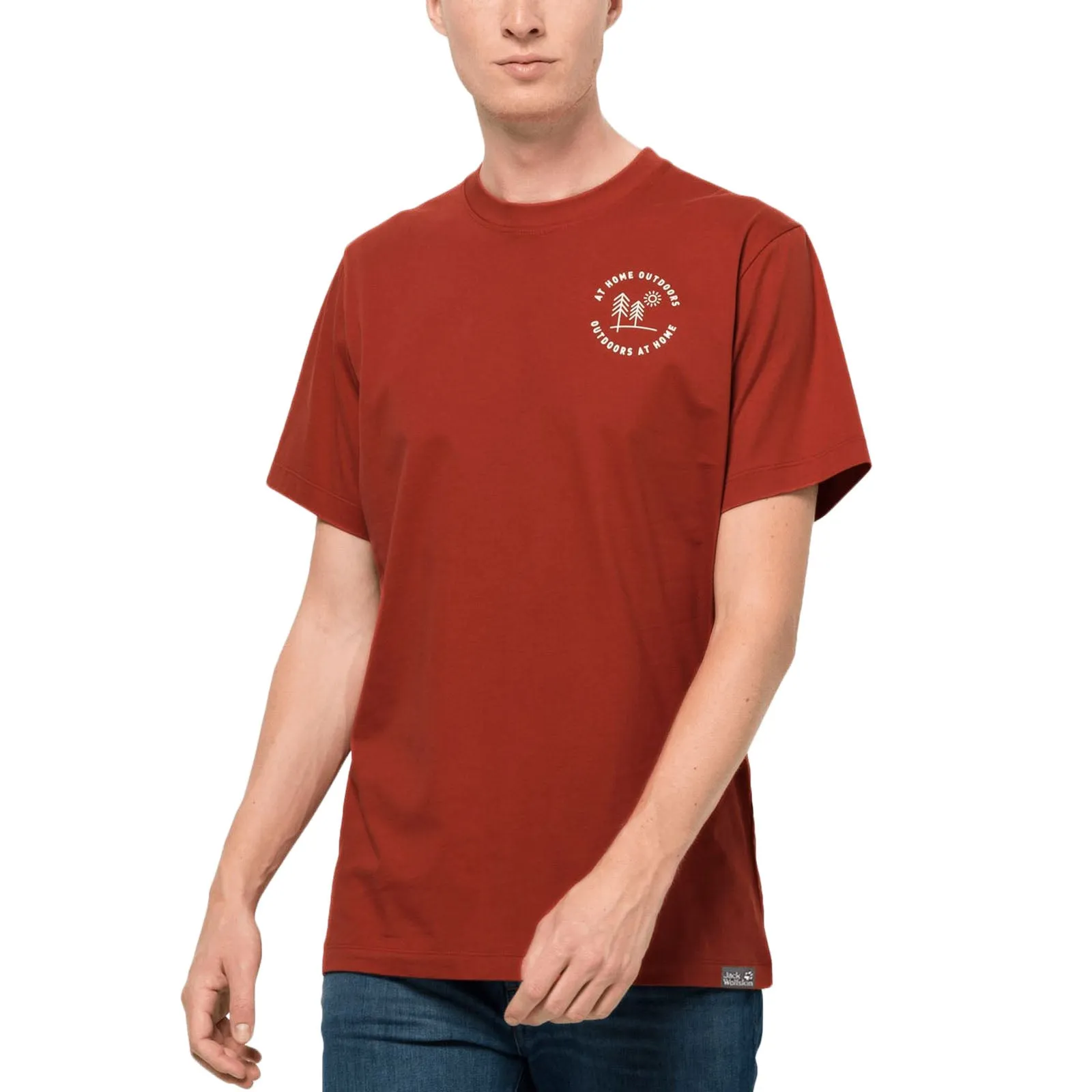 Jack Wolfskin Mens Freedom In Nature Cotton Short Sleeve T-Shirt Top Tee