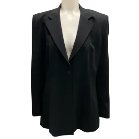 Luciano Barbera Black Classic Wool Stretch Blazer
