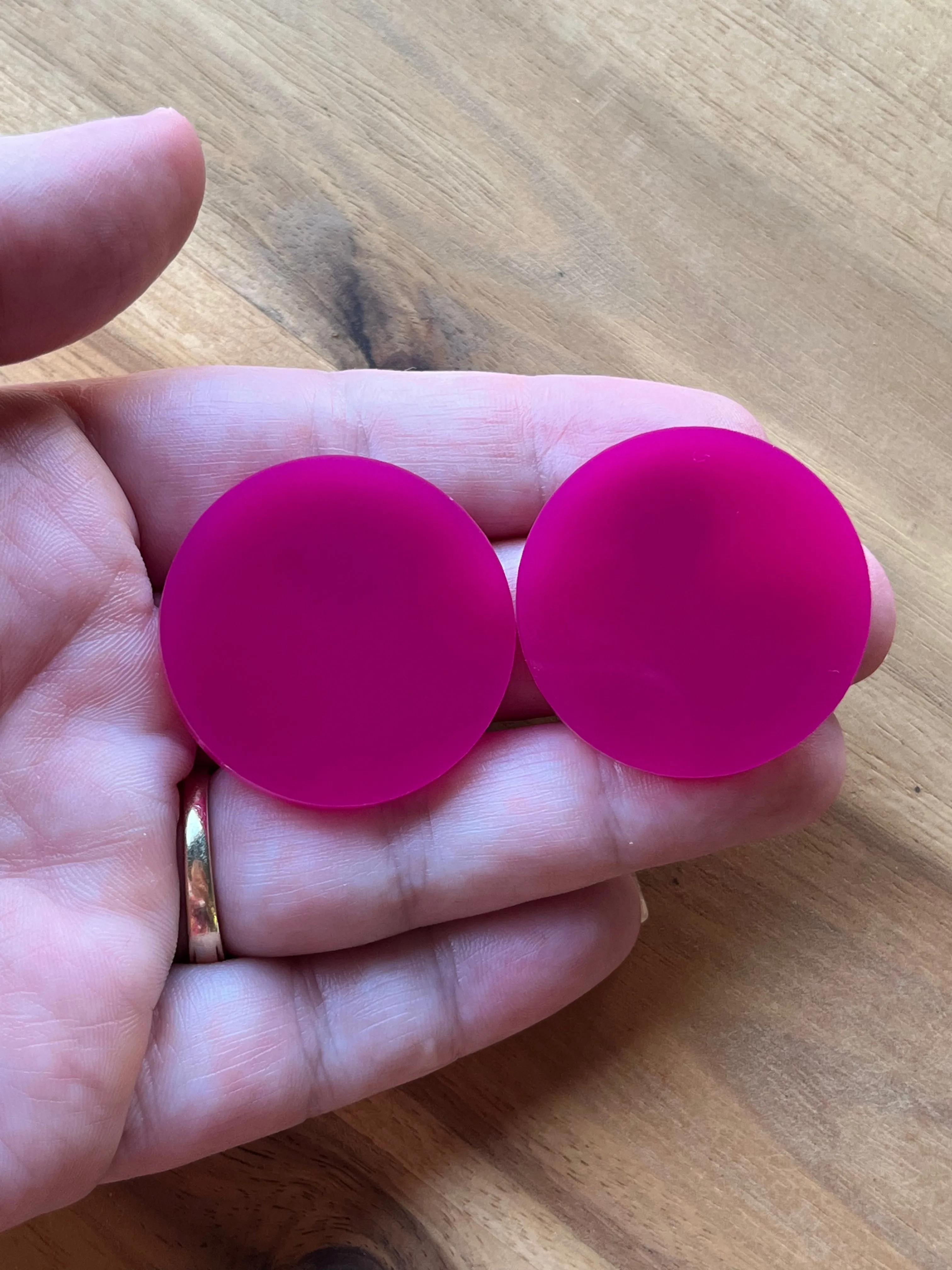 Magenta Statement Studs