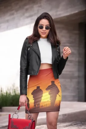 Navy Seal Training Silhouette Pencil Skirt