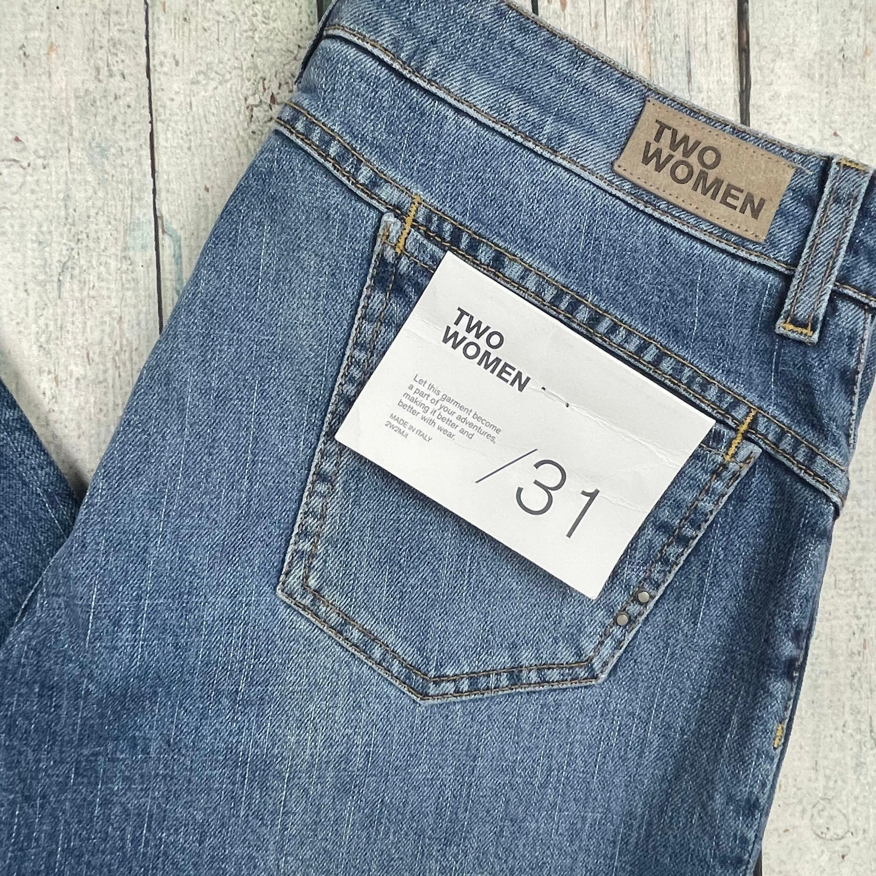 NWT - Two Women in the World Italian 'Marilyn' High Rise Jeans  -Size 31
