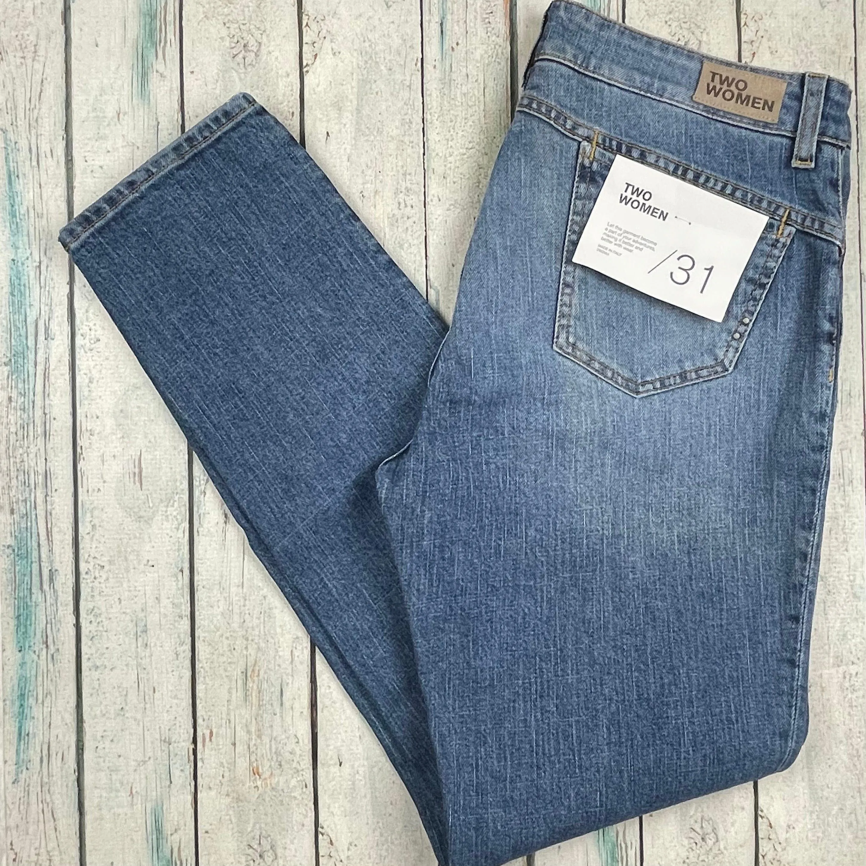 NWT - Two Women in the World Italian 'Marilyn' High Rise Jeans  -Size 31