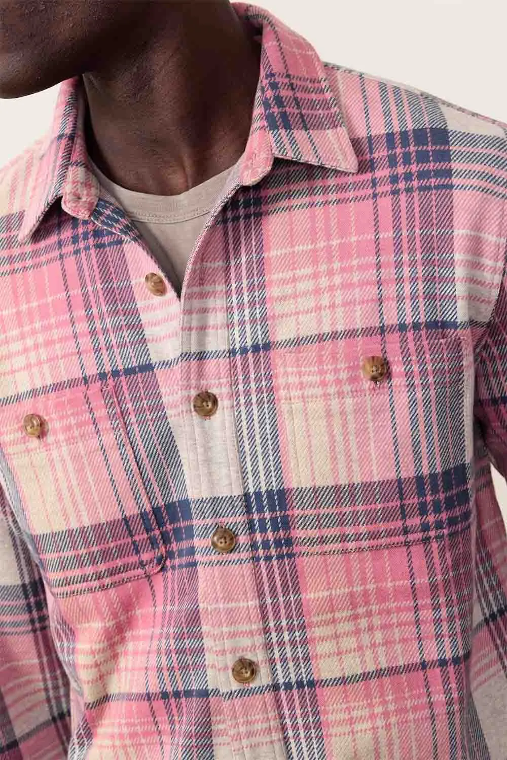 PACIFICA STRETCH SHIRT Pink Multi Plaid