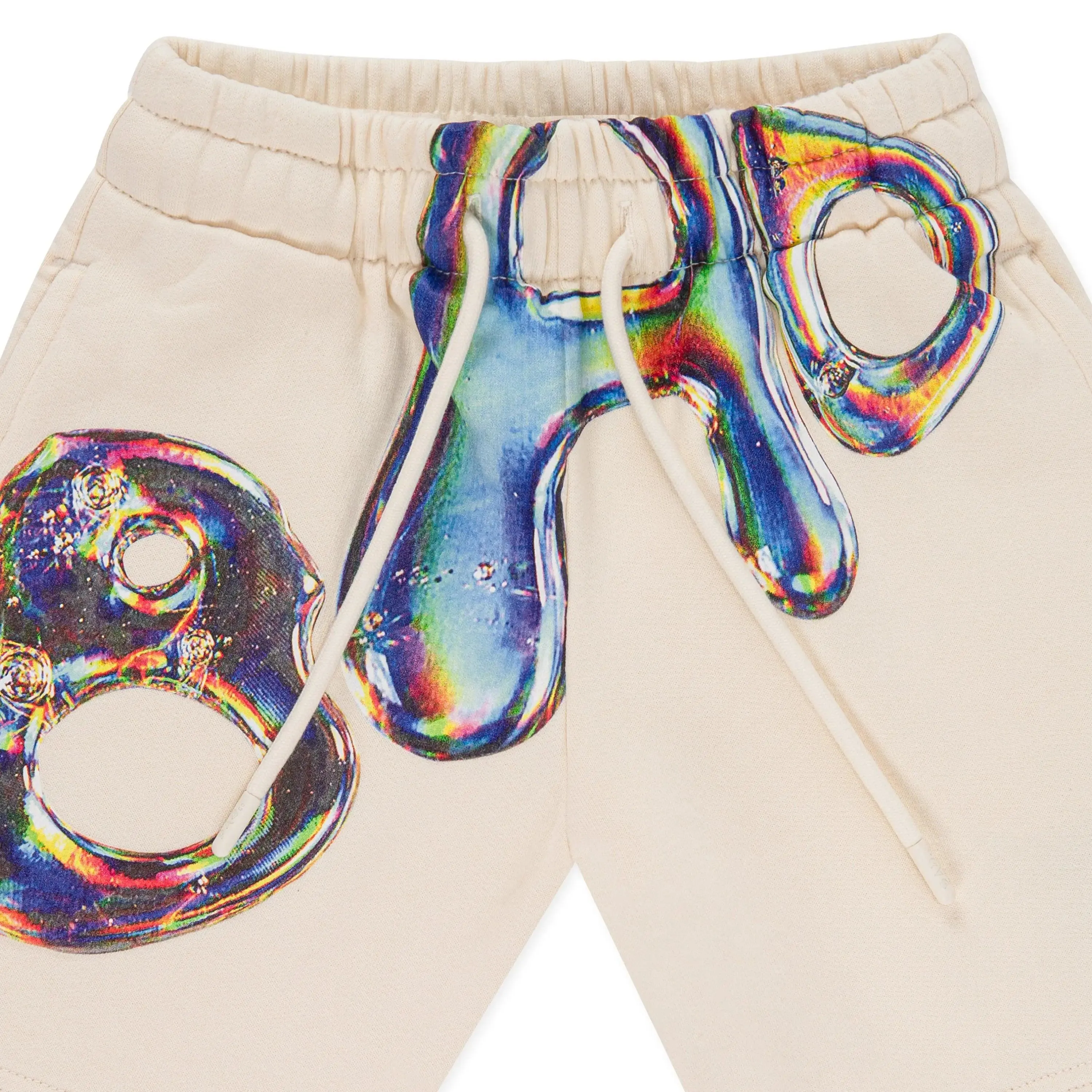 "BAD IN DIMENSIONS" Kids Shorts - Cream