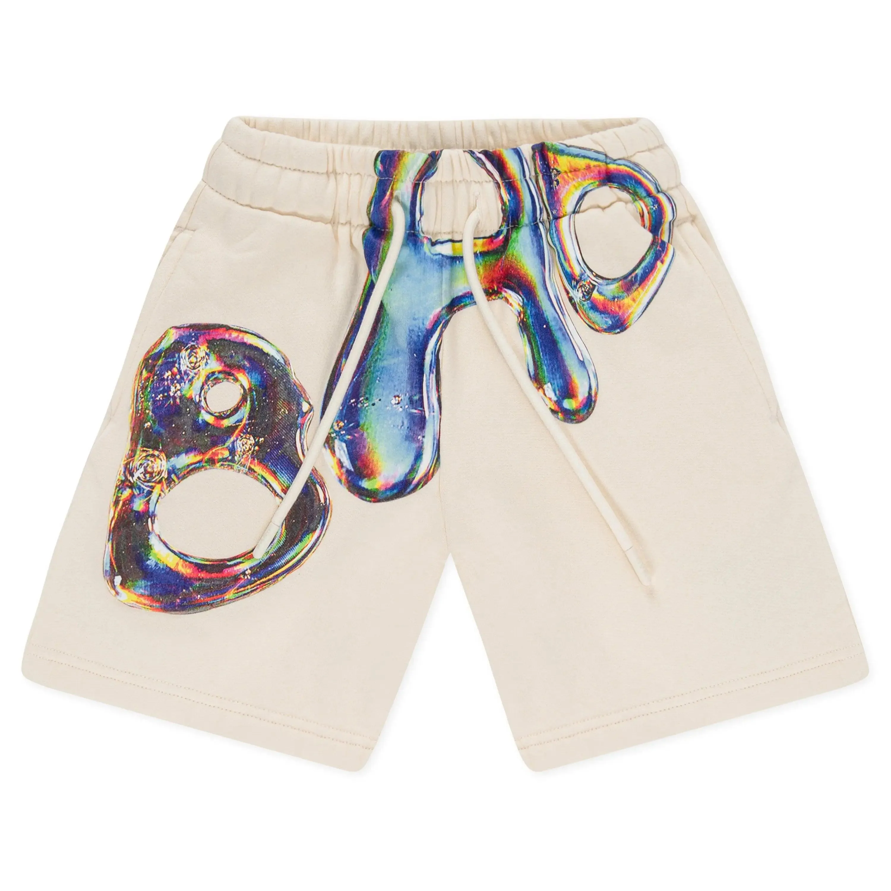 "BAD IN DIMENSIONS" Kids Shorts - Cream