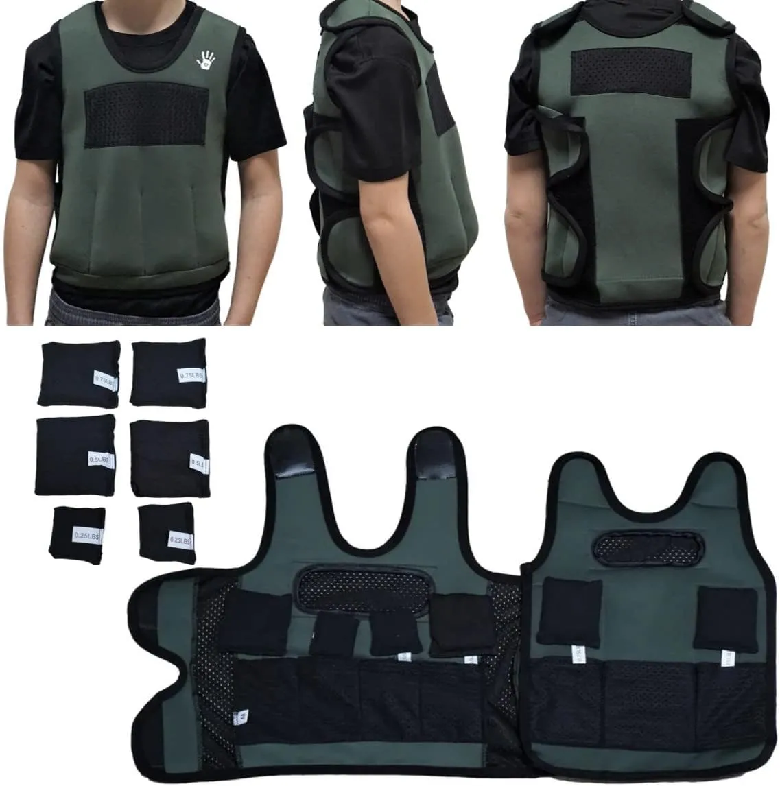 Sensory4u Weighted Sensory Compression Vest for Kids (Small) - 6 Removable Weights Included - Great For Kids Sensory Motor Aide
