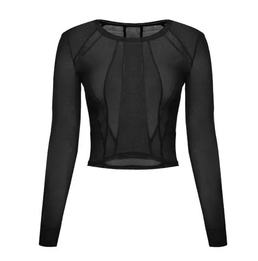 Sexy Transparent Sport Top Fitness Women Sport Shirt Sports Wear For Women Gym Long Sleeve Yoga T Shirt Breathable Sportswear