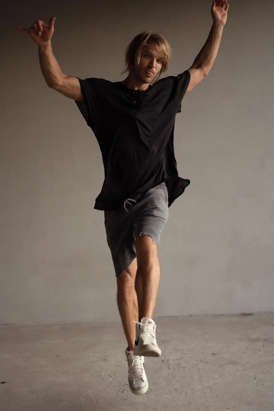 STONEWASHED WAFFLE SHORTS