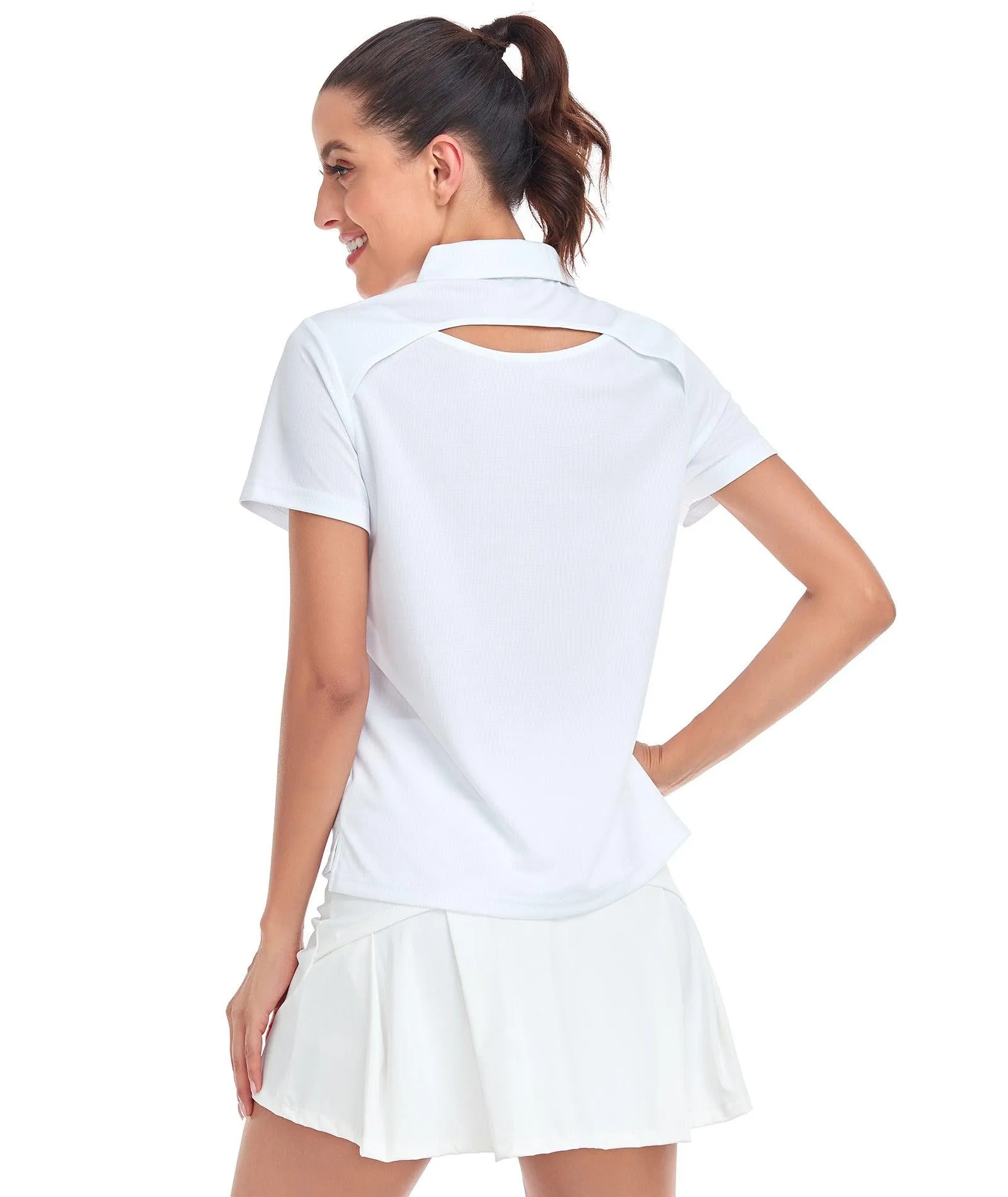 Women's Slim Fit Quick-Dry Athletic Polo Shirt-ZPK008250